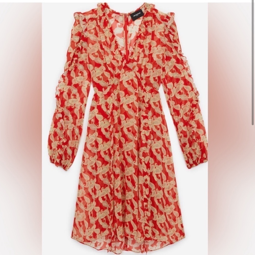 THE KOOPLES: WRAPAROUND SHORT PRINTED DRESS WITH FRILLS ❤️ size 2 - Picture 8 of 13